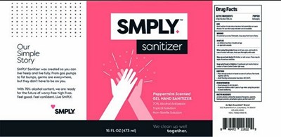 Smply Sanitizer Peppermint (Smply Peppermint 16oz)